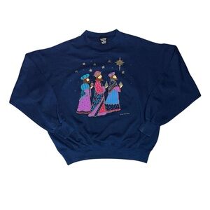 VTG 1990’s 3 Wisemen Holiday Ugly Christmas Crewneck Sweatshirt XL abbey press